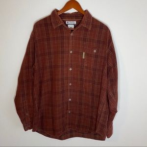COLUMBIA Corduroy Brown Button Down Shirt